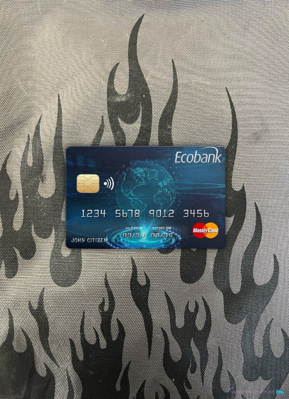 Download Chad Ecobank mastercard photolook front Photoshop template
